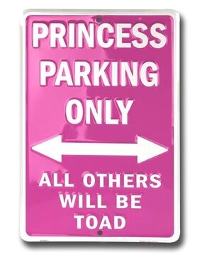 Princess Parking Only 12 X 16 Metal Sign